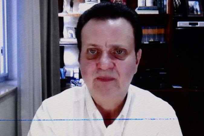  14/01/2022 Crédito: Marcelo Ferreira/CB/D.A Press. Brasil. Brasilia - DF - Entrevista com o presidente do PSD Gilberto Kassab.