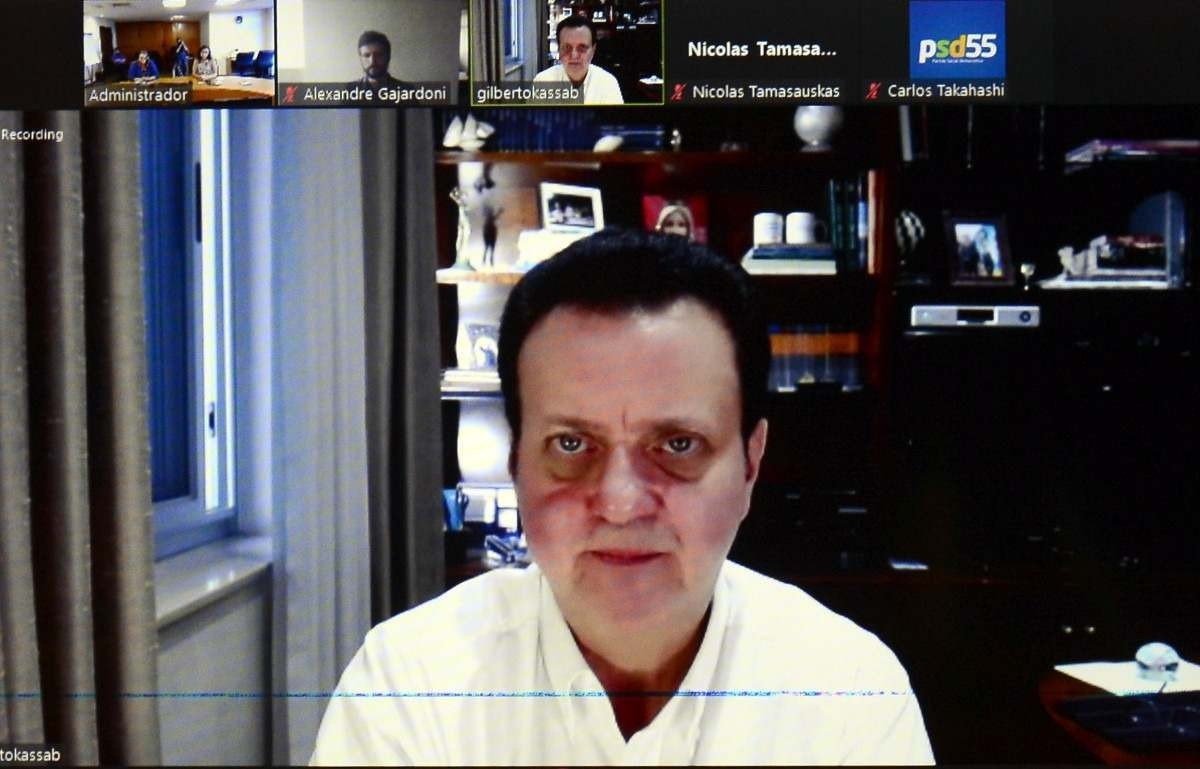  14/01/2022 CrÃ©dito: Marcelo Ferreira/CB/D.A Press. Brasil. Brasilia - DF - Entrevista com o presidente do PSD Gilberto Kassab.