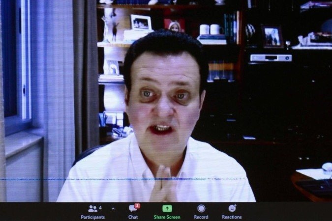  14/01/2022 Crédito: Marcelo Ferreira/CB/D.A Press. Brasil. Brasilia - DF - Entrevista com o presidente do PSD Gilberto Kassab.