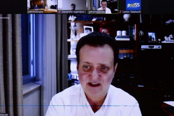  14/01/2022 Crédito: Marcelo Ferreira/CB/D.A Press. Brasil. Brasilia - DF - Entrevista com o presidente do PSD Gilberto Kassab.