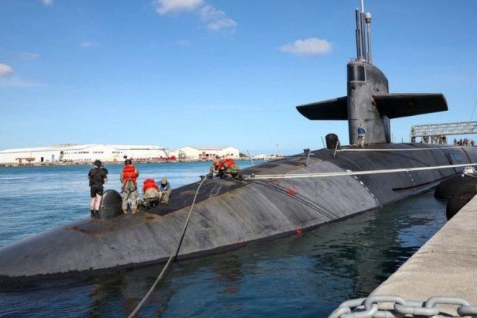 O submarino nuclear USS Nevada pode ficar submerso no oceano por semanas - (crédito: US Navy) O submarino nuclear USS Nevada pode ficar submerso no oceano por semanas - (crédito: US Navy)