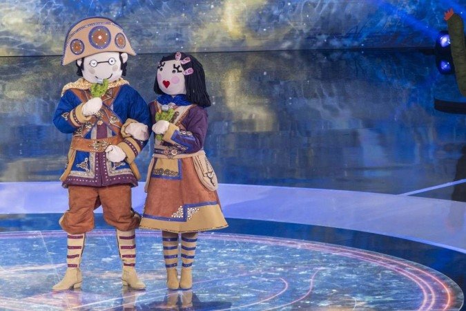 Pela primeira vez o The Masked Singer Brasil terá uma dupla na disputa -  (crédito: Maurício Fidalgo/ TV Globo)