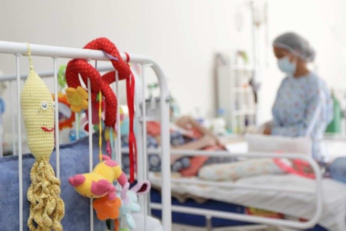 Vírus sincicial respiratório (VSR) é responsável pela internação de bebês e crianças até quatro anos - (crédito: Sandro Araújo/Agência Saúde-DF) Vírus sincicial respiratório (VSR) é responsável pela internação de bebês e crianças até quatro anos - (crédito: Sandro Araújo/Agência Saúde-DF)