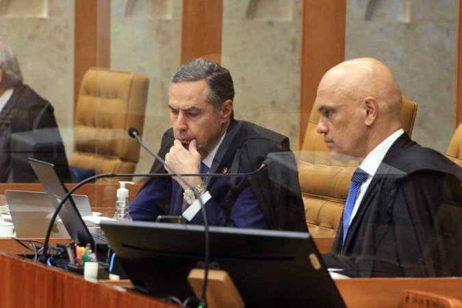 Na foto, os ministros Ricardo Lewandowski, Luís Roberto Barroso e Alexandre de Moraes - (crédito: Nelson Jr./SCO/STF) Na foto, os ministros Ricardo Lewandowski, Luís Roberto Barroso e Alexandre de Moraes - (crédito: Nelson Jr./SCO/STF)
