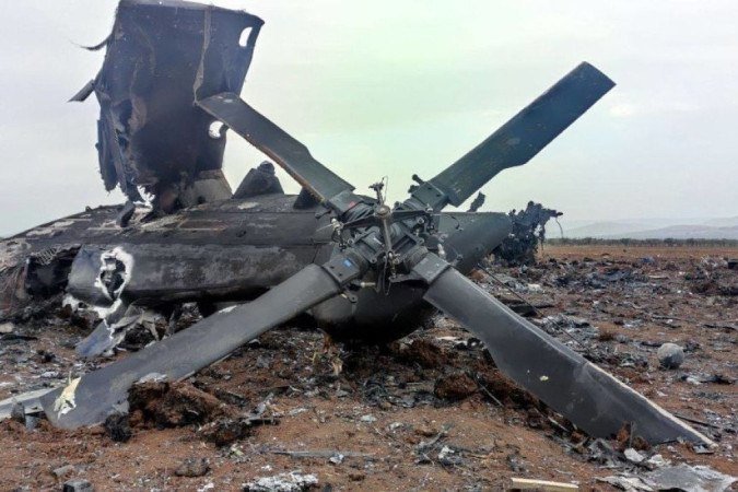 Local onde teria ocorrido a morte do líder do EI, que teria detonado bomba contra si próprio depois de duas horas de intensas trocas de tiros       -  (crédito: EPA)