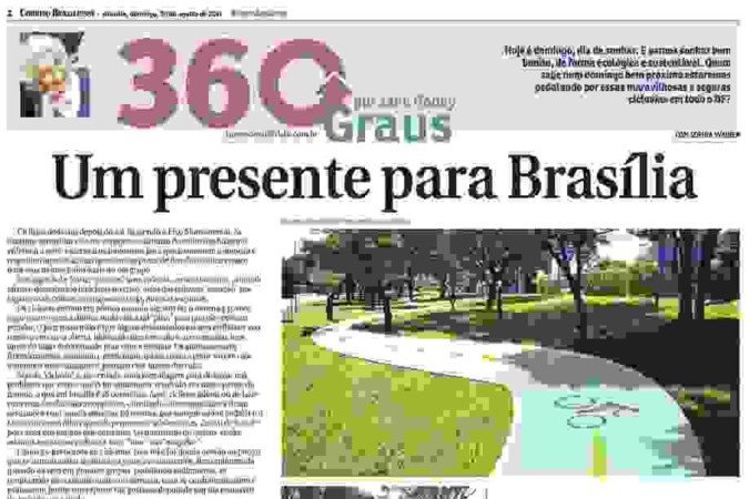 Credito: Correio Braziliense/Reproducao. Coluna 360 Graus, por Jane Godoy, de 28/08/2011.