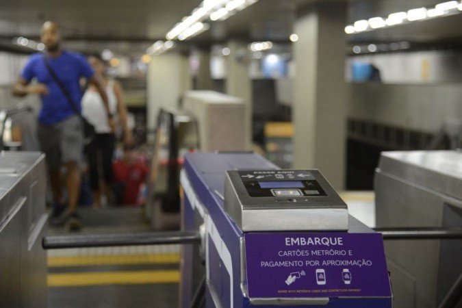  Metrô do Rio será grátis para crianças no dia de vacinação -  (crédito:  Fernando Fraz..o/Ag..ncia Brasil)