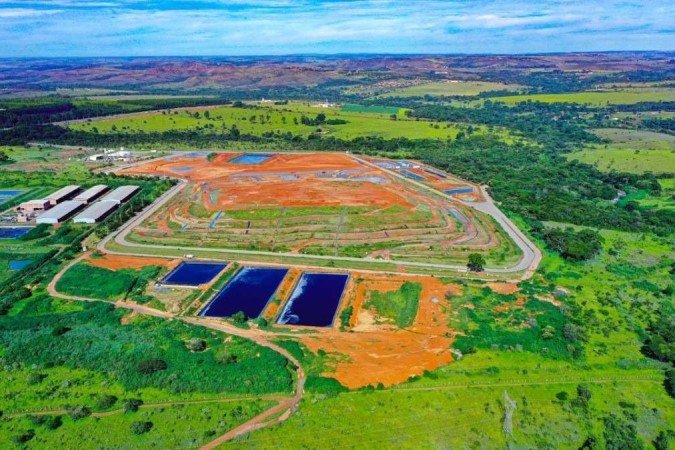  2022. Crédito: Sepe/Divulgação. Coluna Capital S.A. Vista aérea do Aterro Sanitário de Brasília, na região de Samambaia.