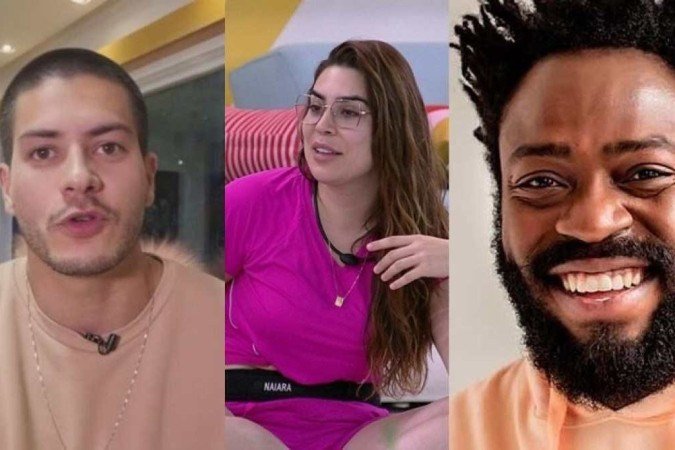Arthur, Douglas e Naiara estão no terceiro paredão do BBB22