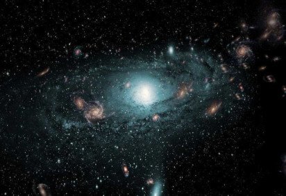 Descoberta auxilia o aumento do entendimento dos movimentos da região chamada O grande Atrator, considerado o grande ímã da Via Láctea -  (crédito: International Centre for Radio Astronomy Research)