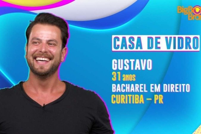 Gustavo, um dos integrantes da casa de vidro