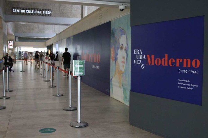 Exposição Era Uma Vez o Moderno [1910-1944], com curadoria do pesquisador Luiz Armando Bagolin e do historiador Fabrício Reiner, no Centro Cultural Fiesp, Avenida Paulista.