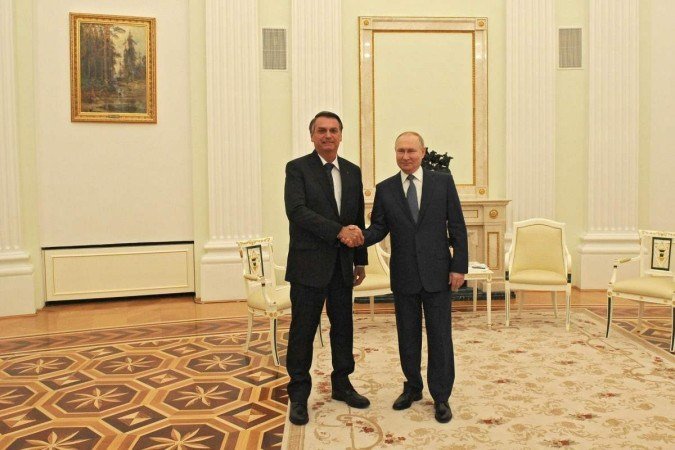 Imagem grande - Presidente da República, Jair Bolsonaro durante reunião com o Presidente da Federação Russa, Vladmir Putin