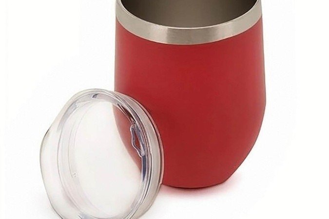 Copo Térmico Inox Parede Dupla Vermelho (350ml) Tampa Antivedação Mimo Style, 
na Shoptime 
(R$ 68,90)