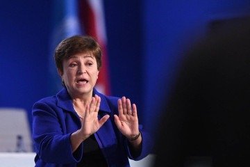 Georgieva: 'As nossas projeções de crescimento são de baixa, mas não mostram uma recessão' -  (crédito: Daniel LEAL / AFP)