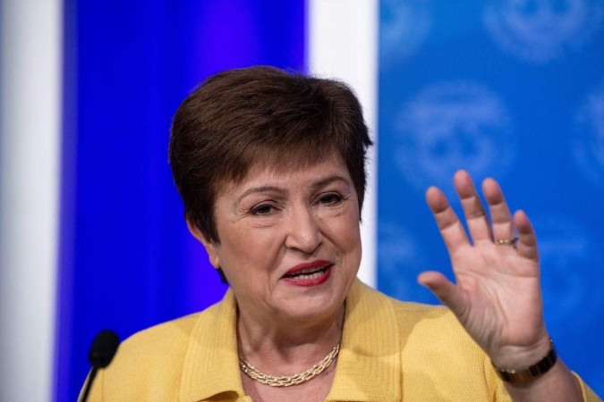 Kristalina Georgieva, do FMI: política fiscal também preocupa -  (crédito: NICHOLAS KAMM / AFP)