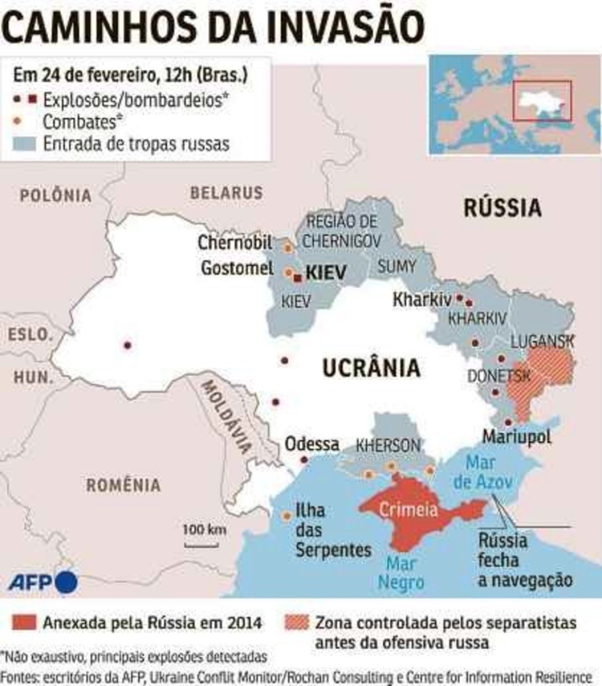 Caminhos da invasão