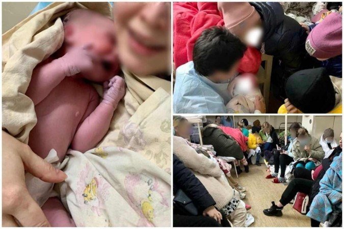 Os partos foram realizados ao som de sirenes e alarmes -  (crédito: Reprodução/Facebook)