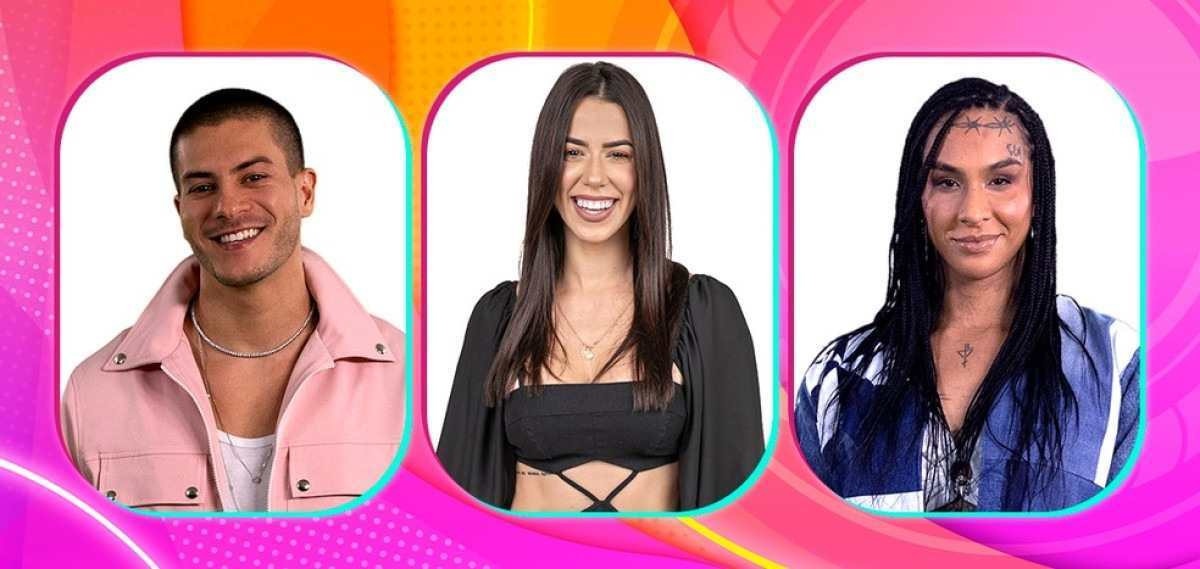 Arthur Aguiar, Larissa Tomásia e Linn da Quebrada formam o sexto paredão