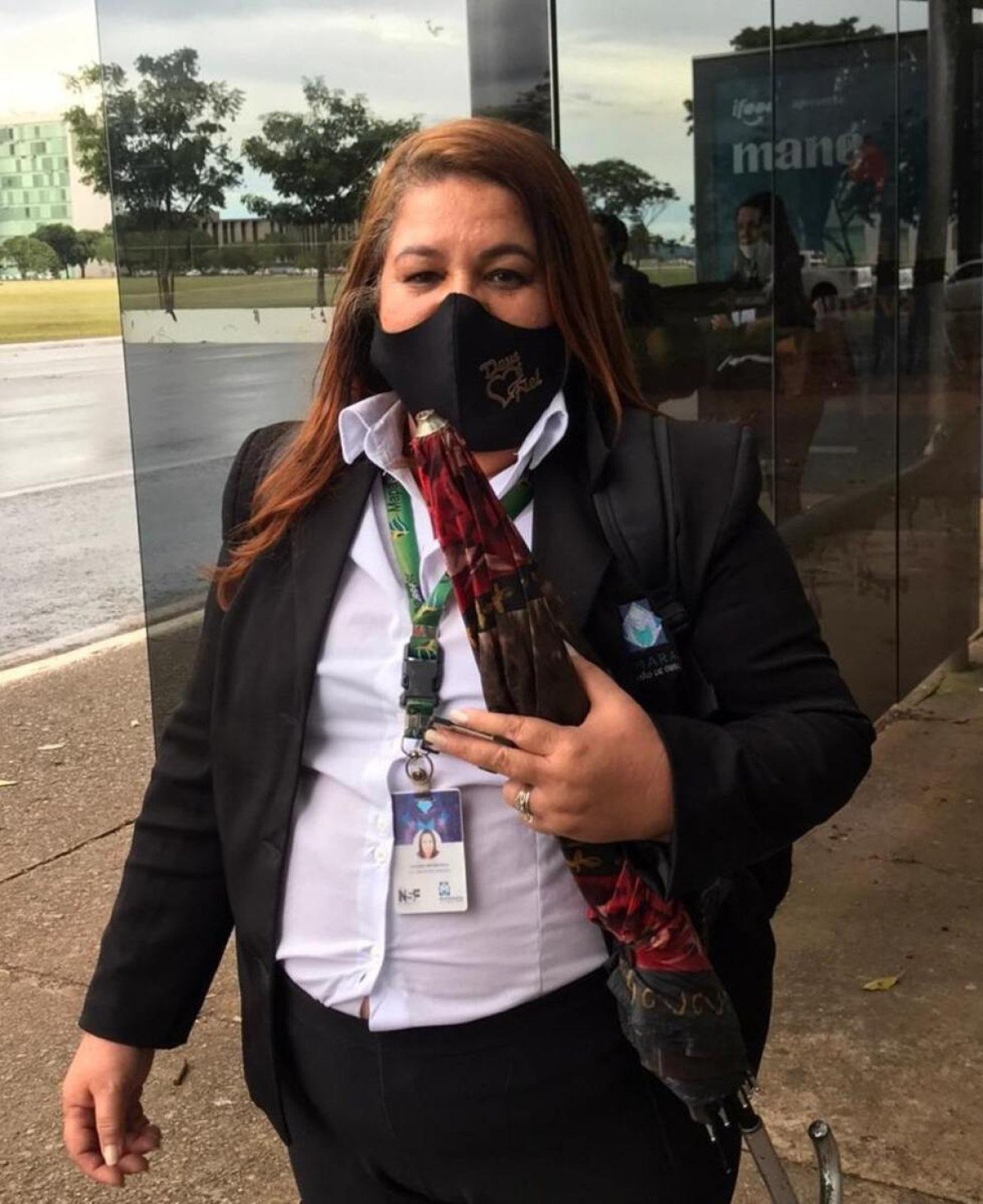 Jussara Mendonça, 51, afirmou ser a favor das medidas de flexibilização do uso de máscaras no DF