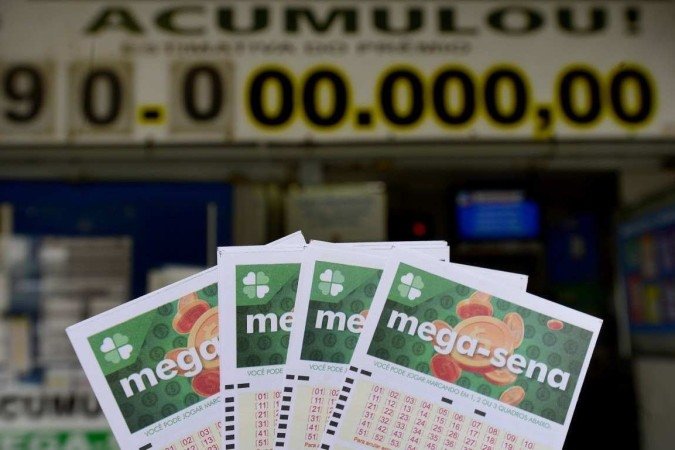 04/03/2022 Crédito: Marcelo Ferreira/CB/D.A Press. Brasil. Brasilia - DF -   Mega-Sena acumulada com a estimativa do prêmio em 90 milhões de Reais.
