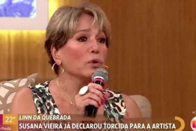 Como de costume, Susana não segurou o verbo - (crédito: Reprodução/Twitter/TV Globo) Como de costume, Susana não segurou o verbo - (crédito: Reprodução/Twitter/TV Globo)