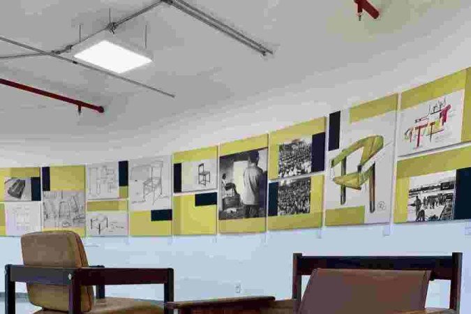 Pela da exposição  mobiliário moderno da Universidade de Brasília 
      