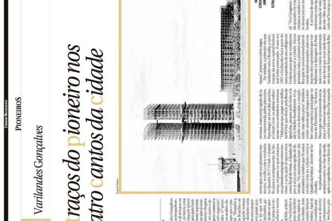 Matéria sobre pioneiros em que o personagem é o Varilandes Gonçaklves