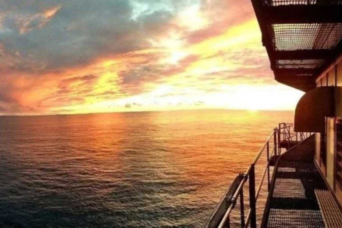 Por do sol visto da torre