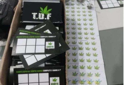 O cartão fidelidade do tráfico de drogas -  (crédito: PMCE/ reprodução)
