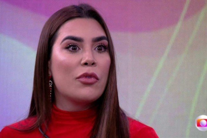 Naiara Azevedo durante o programa ao vivo - (crédito: Reprodução/Globo) Naiara Azevedo durante o programa ao vivo - (crédito: Reprodução/Globo)