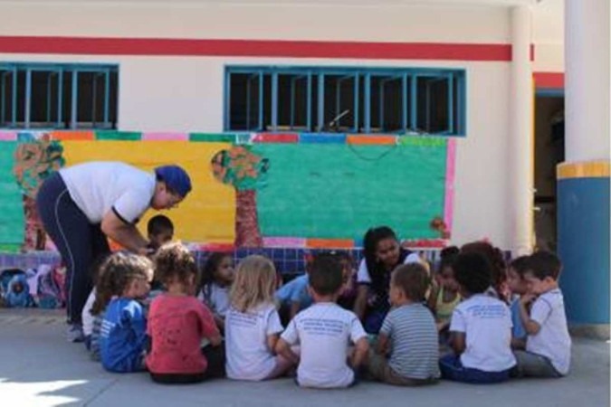 Crianças são atendidas em creche no DF, onde 40,6% desse público não têm acesso ao serviço -  (crédito: Marília Lima/Esp. CB/D.A Press)