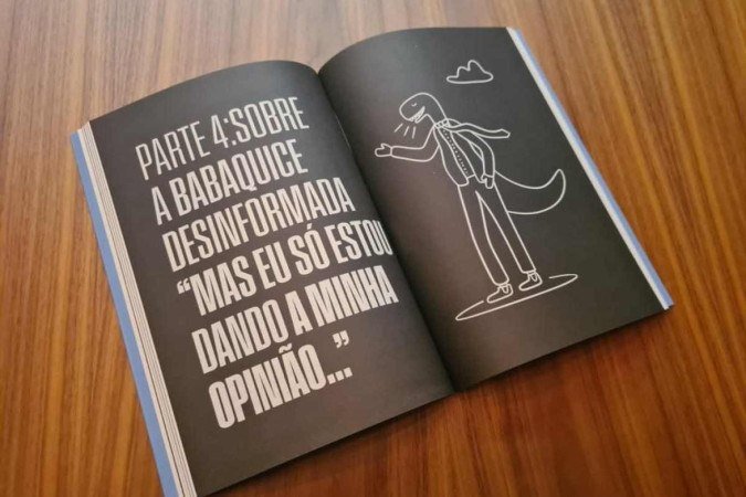 2022. Crédito: Sindilegis/Divulgação. Revista. Trecho do livro "Como não ser um babaca", do Sindilegis em colaboração com o Instituto Az Mina.