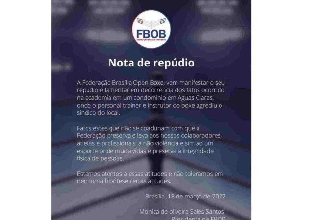 Nota federação de boxe