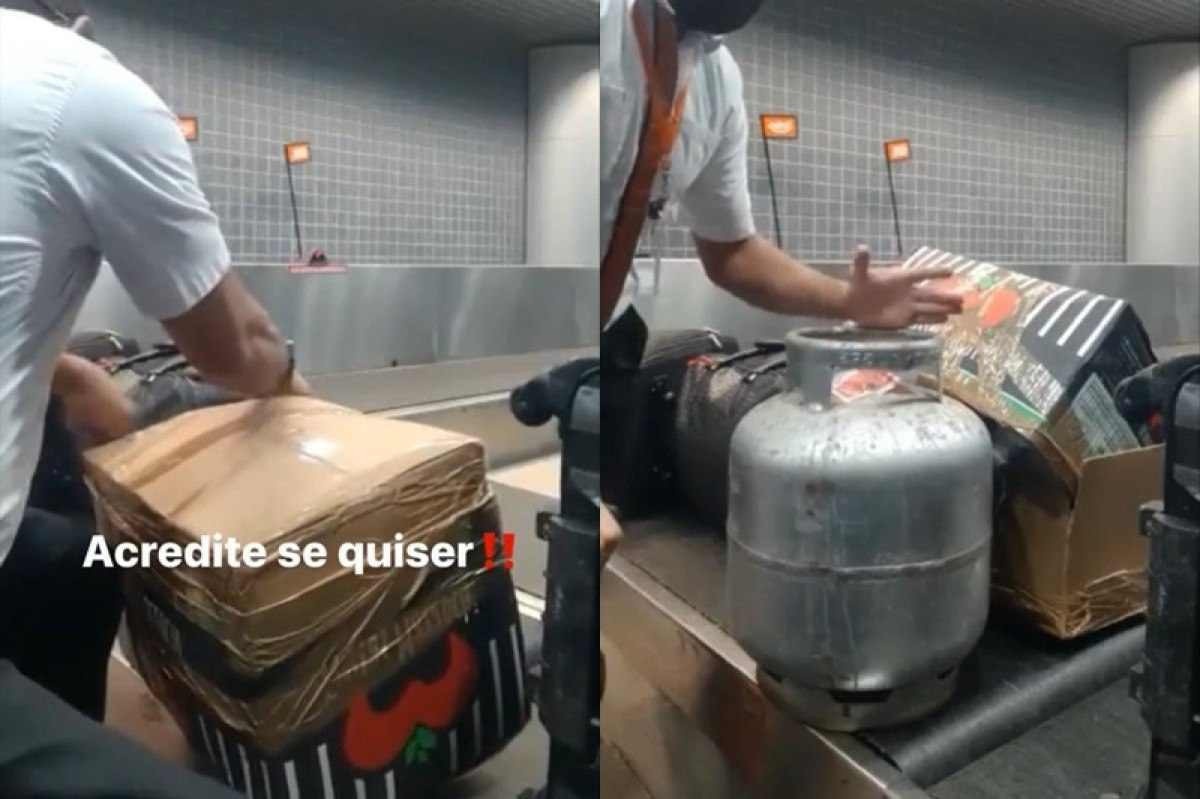 Passageira tenta despachar botijão de gás de cozinha em avião comercial