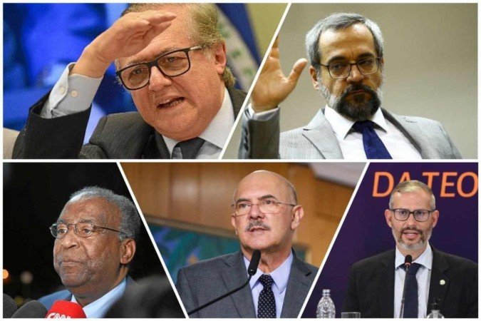 De Vélez à VIctor Godoy, o MEC teve cinco nomeações, muitas polêmicas e uma denúncia de corrupção - (crédito: Marcelo Camargo/Agência Brasil-Ed Alves/CB/D.A Press-Isac Nobrega-Flickr/MEC) De Vélez à VIctor Godoy, o MEC teve cinco nomeações, muitas polêmicas e uma denúncia de corrupção - (crédito: Marcelo Camargo/Agência Brasil-Ed Alves/CB/D.A Press-Isac Nobrega-Flickr/MEC)