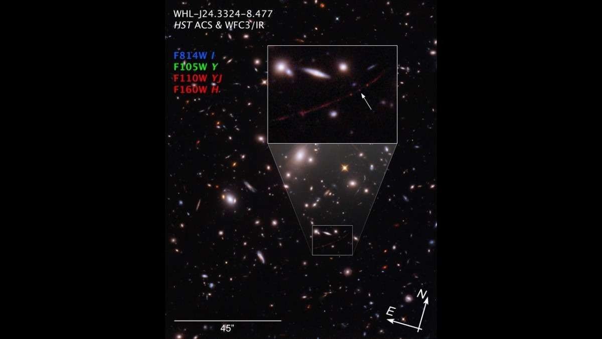 Detalhe sobre a estrela mais antiga detectada pelo Hubble