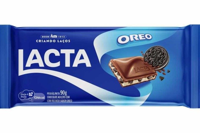 Barras de chocolate Lacta Oreo e Chocolate ao leite, 90g (preços sob consulta)