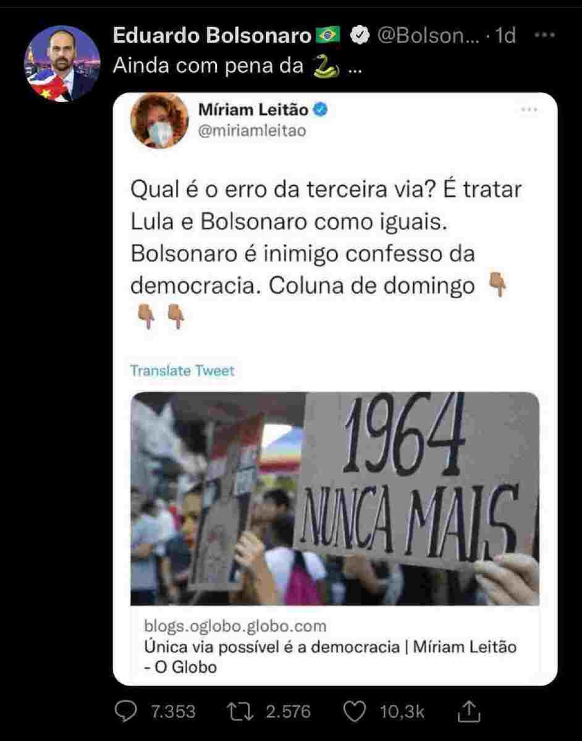 Eduardo Bolsonaro Twitter