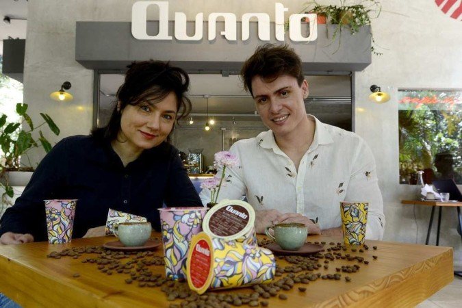  06/04/2022 Crédito: Marcelo Ferreira/CB/D.A Press. Brasil. Brasilia - DF -  Quanto Café, 103 norte.Lina dos Santos e Gustavo Pimentel, proprietários.