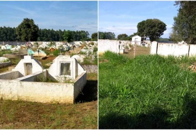 A prefeitura de Itararé argumentou que o cemitério passou por uma limpeza há 15 dias, no entanto, fotos feitas por Eliseu mostra um descaso criado ao longo do tempo