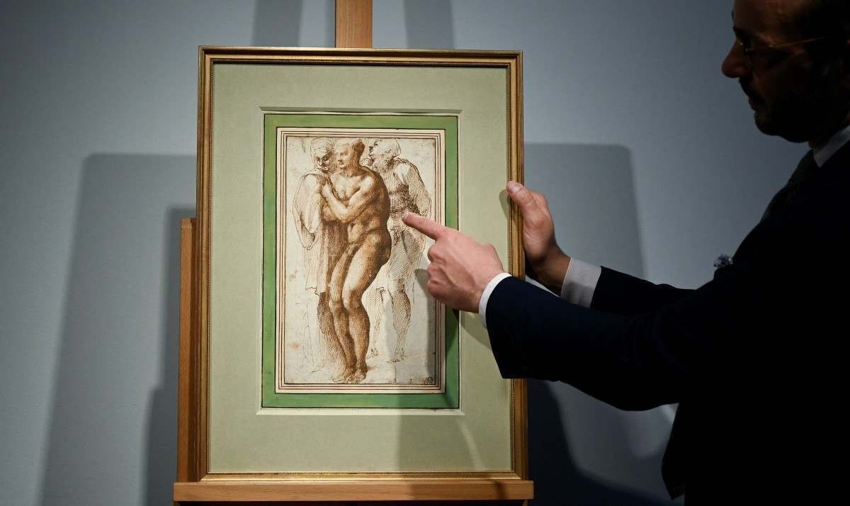 Desenho inédito do pintor Michelangelo será leiloado em Paris