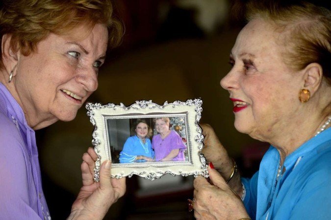 06/04/2022. Crédito: Carlos Vieira/CB/D.A Press. Brasil. Brasilia - DF. Cidades. 

Caderno de aniversário de Brasília.

Vizinhas há muitos anos

Kátia Kouzak (azul) eVera Hildebrand

