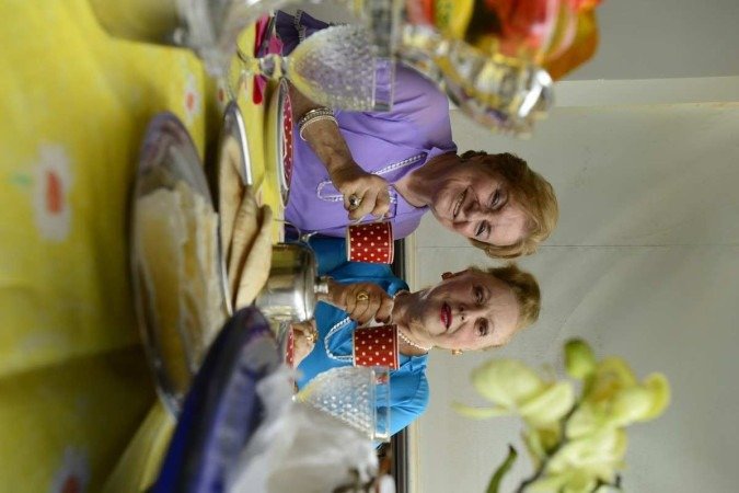 06/04/2022. Crédito: Carlos Vieira/CB/D.A Press. Brasil. Brasilia - DF. Cidades. 

Caderno de aniversário de Brasília.

Vizinhas há muitos anos

Kátia Kouzak (azul) eVera Hildebrand

