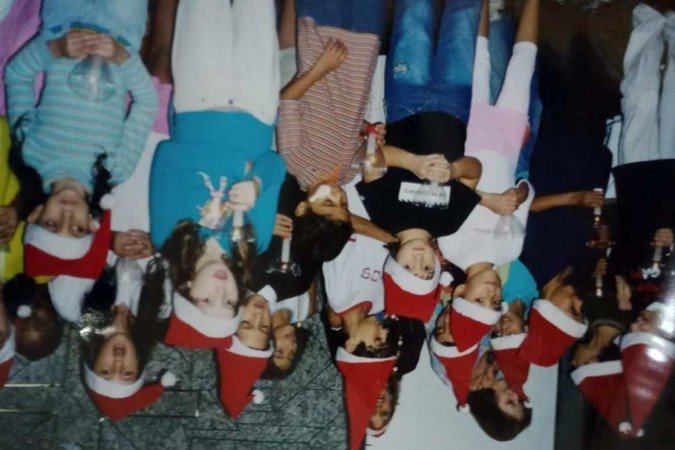 Ismenia, Regina e amiguinhos durante novena na Asa Sul