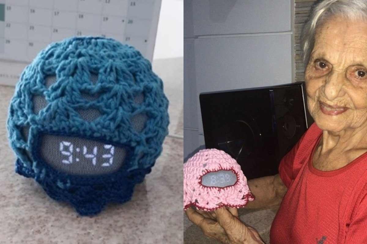 Brasileiros viralizam com roupinha e peruca de crochê para a Alexa