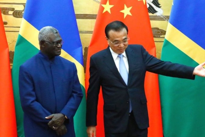 China assinou acordo com as Ilhas Salomão que inclui assistência de defesa -  (crédito: Getty Images/BBC)