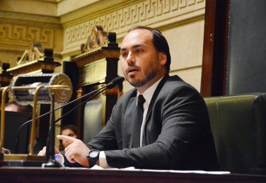 O vereador Carlos Bolsonaro
