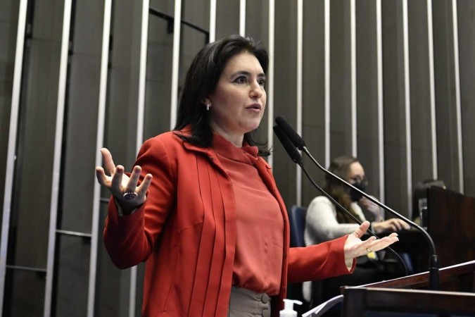 A ministra Simone Tebet negou, no entanto, qualquer pressão do Congresso Nacional por conta do corte feito -  (crédito: Waldemir Barreto/Agência Senado)