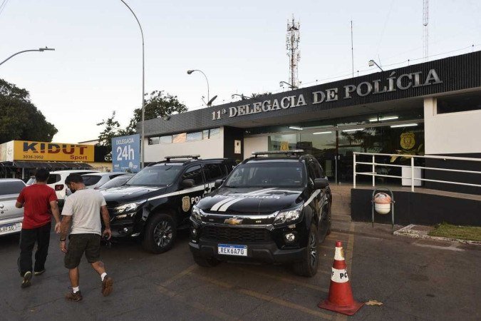  27/04/2022 Crédito: Minervino Júnior/CB/D.A Press. Brasil.  Brasilia - DF. Fachada da 11ºDP no Núcleo Bandeirante caso do espancamento ao jovem de 14 anos na quadra de esportes da Divinéia.